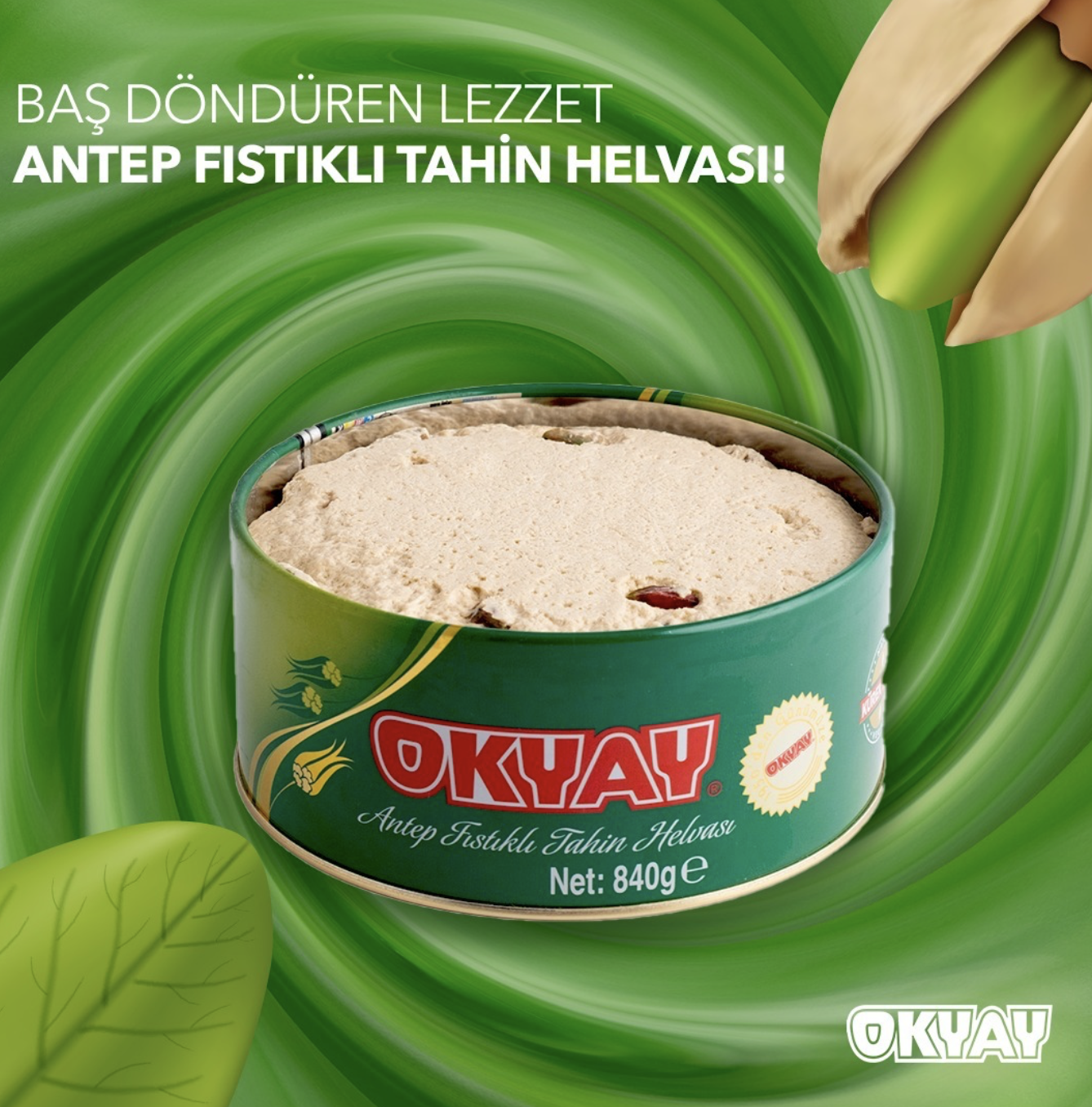 Okyay Antep Fıstıklı Helva Teneke